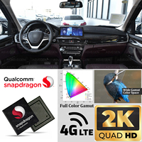 Autoradio Android pour BMW X5 F15 F85 2013-2018 X6 2014-2019 F16 LHD&RHD, système audio de voiture, écran 2K avec processeur Qualcomm