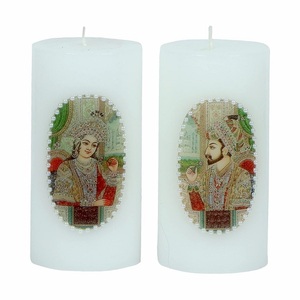 King and Queen Decorative <b>Candles</b> <b>Set</b> of 2 Premium Sculpted Wax <b>Candles</b> for Home Decor Wedding <b>Gift</b> Table Display - Product Image 2