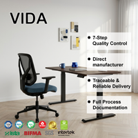 Chaise de bureau ergonomique confortable en maille avec accoudoirs 3D, dossier haut, siège en mousse moulée pivotant et réglage lombaire pour projets de bureau