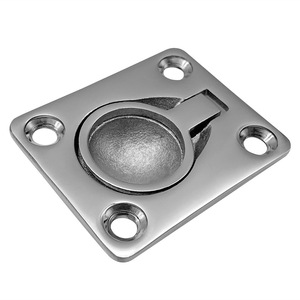 Stainless Steel Square Floor Pull Ring 38x48mm Marine Deck Cover Buckle <b>Yacht</b> Cabin Handle Ship Parts - Product Image 1