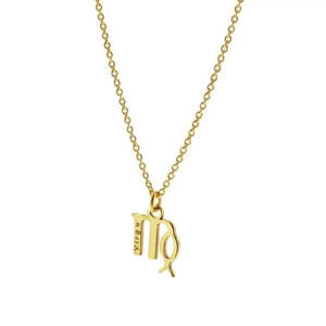 Desiderio Dropshipping collana in argento Sterling 925 placcato in oro 18 carati gioielli zodiaco collana vergine per le donne - Product Image 1