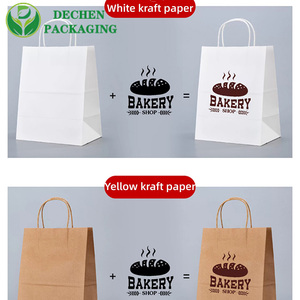 Restaurant Disposable Paper Carrier Bags with Handles