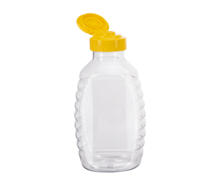 MAYSURE PET Materials 380ml 12OZ Pot en plastique transparent pour la cuisine Pot à presser pour sauce au miel avec bouchon en plastique - Product Image 2