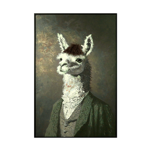 Décoration de la maison Mixed Media Art Alpaga 3D <span class=keywords><strong>Peinture</strong></span> Physique Creative Animal Modélisation Wall Art <span class=keywords><strong>Peinture</strong></span> À L'huile À La Main - Product Image 6
