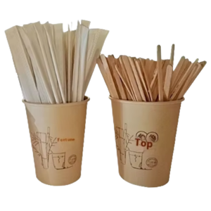 Duy Nhất Gói Tùy Chỉnh Dùng Một Lần Uv-Tráng Bằng Gỗ Khuấy Stick Với Dài Xử Lý Cho Cà Phê Trà Sữa Thực Phẩm & Mì Sử Dụng - Product Image 5