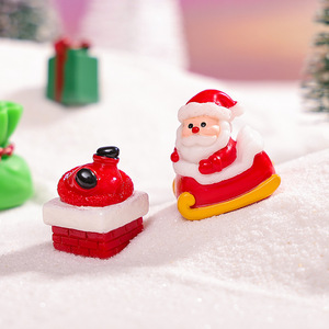 กล่องของขวัญซานตาคลอสคริสต์มาส ของตกแต่งฉากหิมะ เรซิ่น DIY งานฝีมือ ของตกแต่งขนาดเล็ก - Product Image 5