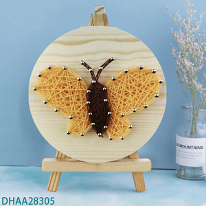 Kit de filage en bois DIY pour enfants, introduction au filage pour débutants, arts et artisanat de Noël, marque STRING ART SHJ, pour les enfants de 4 à 12 ans - Product Image 3