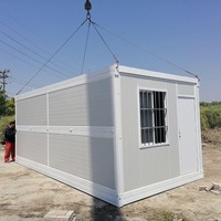 Maison conteneur pliable en acier préfabriqué stable pour logement temporaire sur site des équipes d'infrastructure