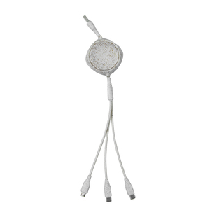 Sinh Thái Thân Thiện 1M Có Thể Thu Vào Phẳng Mềm 3 Trong 1 Cáp Dữ Liệu USB Một Để C Micro Cáp Cho Tất Cả Các Điện Thoại Di Động USB Loại C Cáp - Product Image 1