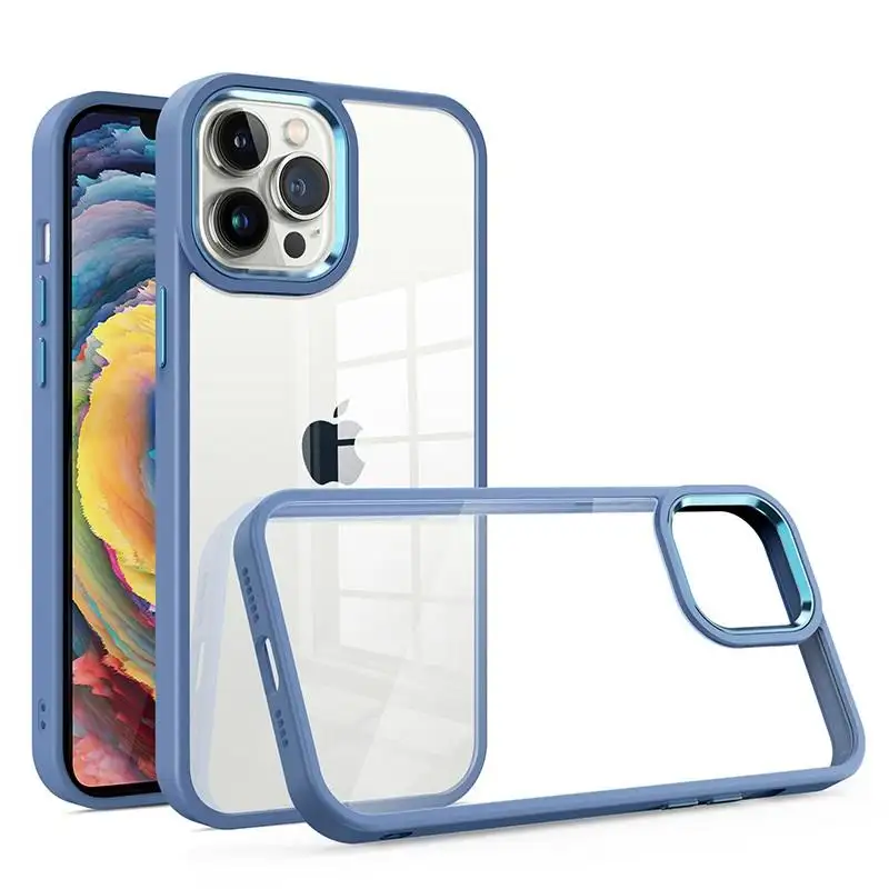 New Arrival Metal Camera Bumper Clear Cases for iPhone 14 13 Pro Max Phone Cases