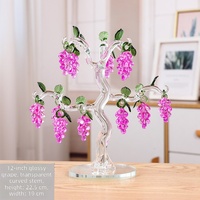 Ornement de table en forme de vigne de cristal pour la décoration de la maison, pour le salon, le bureau ou les étagères