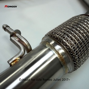 ท่อไอเสีย Alfa Romeo Giulia/Stelvio Quadrifoglio 2.9TT Ss304 Catback พร้อมวาล์วควบคุมเสียงเชื่อมแบบ TIG ผิวขัดเงา รับประกัน 5 ปี - Product Image 4