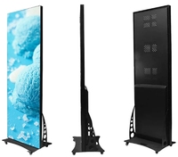 P2.5 p3 p4 Led Écran Publicité Intérieure Écran 4G WiFi USB Mobile Miroir Affiche