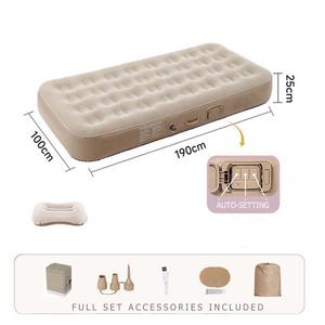 Colchón Inflable de Camping Económico de Fábrica, Cama de Aire Impermeable Plegable para Exteriores con Bomba Incorporada - Product Image 3