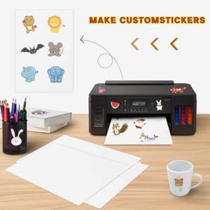 กระดาษสติ๊กเกอร์ไวนิล A4กันน้ำสีขาวพิมพ์ได้สำหรับอิงค์เจ็ทและเครื่องพิมพ์เลเซอร์ - Product Image 4