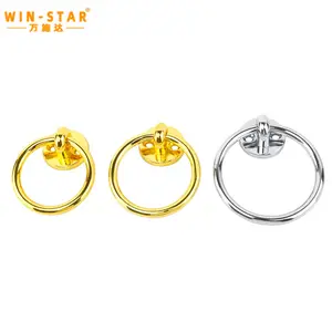 Winstar ลูกบิดตู้สีทองมีห่วงกลมแฟชั่นขายดีสำหรับเฟอร์นิเจอร์