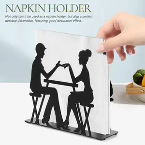 Custom Made Black Farmhouse Kitchen Stainless Steel Napkin Dispenser Holder Cocktail Dining Table Paper Napkin Holders