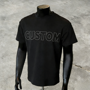<span class=keywords><strong>T</strong></span>-<span class=keywords><strong>shirt</strong></span> streetwear personnalisé de haute qualité, neuf, 2026, avec broderie appliquée épaisse et effet vieilli - Product Image 3