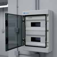 Boîtier de distribution électrique étanche en ABS avec porte transparente, armoire de panneau MCB, boîte de contrôle d'alimentation extérieure
