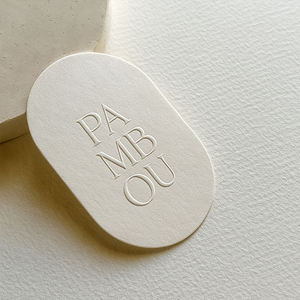 Gepersonaliseerde 3D-geëmbosseerde luxe felicitatiekaarten, op maat gemaakte vorm, logo, eigen label voor bedrijven, bedankkaartjes/ordernoten - Product Image 1