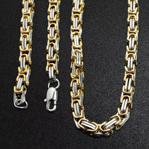 Collier pour homme tendance, style byzantin, élégant, hip-hop, Emperor Room Gold - Product Image 3