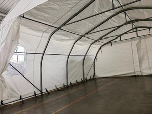 HONGTENG Abri de voiture moderne et durable en acier imperméable avec capacité de stationnement pour 2 voitures, portable, facile à assembler, utilisation en <span class=keywords><strong>garage</strong></span> extérieur - Product Image 1