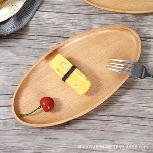 Yilan Beech Wood Oval <b>Tray</b> 30x15cm Elegant Serving <b>Tray</b> For <b>Snacks</b> Desserts Coffee - Product Image 3
