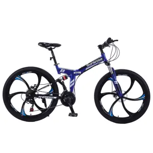 steel foldable folding men 21sp disc brake folding mountain bike