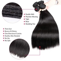 Extensions de cheveux vietnamiens de haute qualité, double trame, super tirées, noires, lisses, extensions de cheveux naturels provenant du fournisseur vietnamien