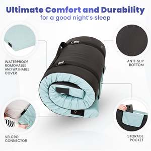 <span class=keywords><strong>Matelas</strong></span> pliable en <span class=keywords><strong>mousse</strong></span> à mémoire de forme imperméable pour <span class=keywords><strong>camping</strong></span>-<span class=keywords><strong>car</strong></span>, design moderne, certifié OEKO-TEX, pour appartement, chambre, hôtel - Product Image 3