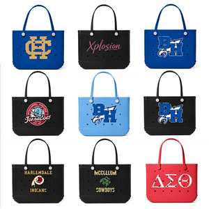 Bolsa de Playa de EVA con Logotipo Personalizado, Bolsa de Playa de EVA con Letras Griegas de Hermandad, Bolsa de Goma Impermeable Grande para Mujer, Verano, Aire Libre - Product Image 1