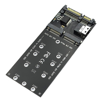 SFF-8654 ke NVMe M.2 NGFF SSD SATA ke SATA M.2 NGFF SSD konverter kartu adaptor ekspansi untuk komputer Desktop
