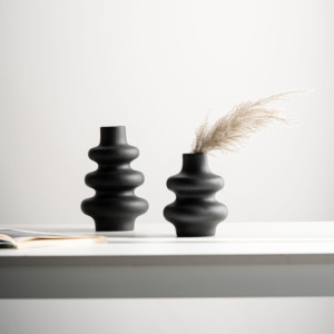 Vases ronds décoratifs de style européen trompette vase en céramique pour la décoration intérieure - Product Image 2