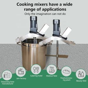 เครื่องผสมถังอัตโนมัติเต็มรูปแบบ เครื่องผสมอาหารเชิงพาณิชย์ขนาดเล็ก เครื่องทำแยม เครื่องผสมสแตนเลสสำหรับทำซอสพริก - Product Image 5