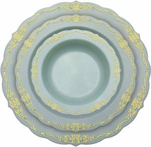 Assiettes à dessert et à gâteau en plastique réutilisables, durables, écologiques et de haute qualité pour les fêtes et les mariages - Product Image 1