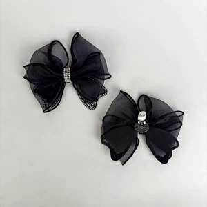 <span class=keywords><strong>Clip</strong></span> per Scarpe Staccabili - Eleganti Accessori per Scarpe con Fiocco in Organza Multistrato e Perle, Stile Dolce e Minimalista per Ragazze - Product Image 3