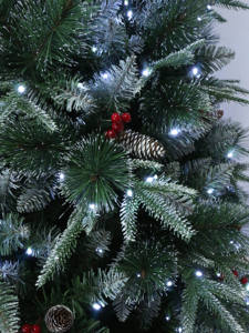 Usine en gros 7 FT <span class=keywords><strong>210</strong></span> <span class=keywords><strong>CM</strong></span> PVC PE arbre <span class=keywords><strong>de</strong></span> <span class=keywords><strong>noël</strong></span> <span class=keywords><strong>artificiel</strong></span> <span class=keywords><strong>de</strong></span> luxe <span class=keywords><strong>avec</strong></span> lumières <span class=keywords><strong>led</strong></span> pour la décoration - Product Image 5