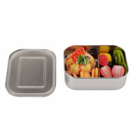 Boîte à lunch en métal de grande taille et épaisse de 1500 ml, récipient de style bento avec séparateur amovible