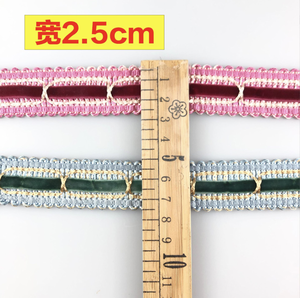 Pequeño Borde de terciopelo 2,5 cm trenzas de costura Shell encaje cuerda de lujo passementeries <span class=keywords><strong>para</strong></span> decoración de <span class=keywords><strong>muebles</strong></span> - Product Image 4