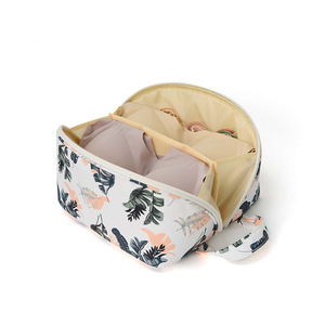 Underwear <b>Storage</b> <b>Bag</b> Large Capacity Multi-functional Portable Travel Toiletry <b>Bag</b> Water Resistant Foldable Vintage Style Leaf - Product Image 3