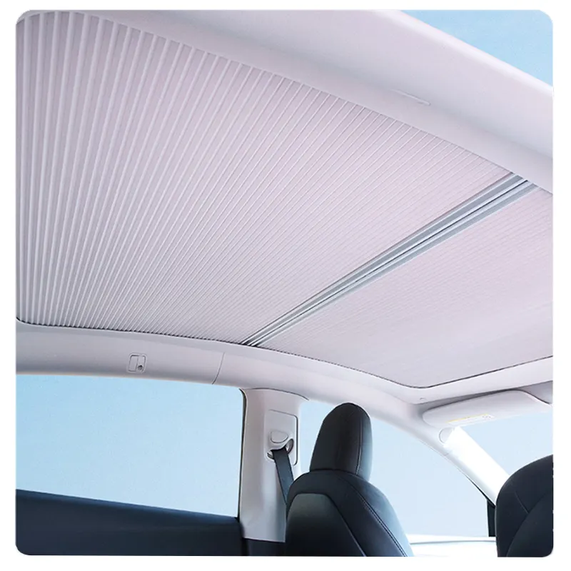 Tesla 자동차 액세서리 용 Kction 모델 3/ Y 유리 지붕 차양 파노라마 개폐식 선 루프 쉐이드
