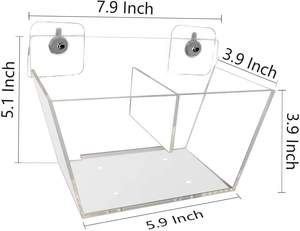 Boîtes <span class=keywords><strong>de</strong></span> plantation en acrylique avec ventouse, support créatif <span class=keywords><strong>pour</strong></span> Pot <span class=keywords><strong>de</strong></span> fleurs, plateau <span class=keywords><strong>de</strong></span> plante, grand cadeau décoratif <span class=keywords><strong>pour</strong></span> l'extérieur et l'intérieur - Product Image 3