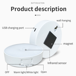 USB có thể thu phí cảm biến chuyển động LED nightlight nhà bếp phòng ngủ cầu thang hành lang tủ quần áo tủ quần áo đêm đèn cho phòng sử dụng - Product Image 3