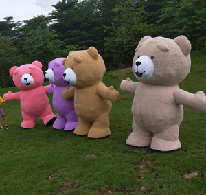 Vente en gros d'usine, prix bas, <span class=keywords><strong>mascotte</strong></span> en peluche en fourrure d'ours en peluche personnalisée pour les costumes de <span class=keywords><strong>mascotte</strong></span> de personnage de dessin animé - Product Image 2