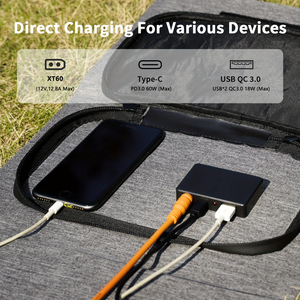 Panneau solaire polycristallin PERC pliable 21W 400W, 22% d'efficacité, charge rapide USB pour banques d'alimentation, camping en plein air - Product Image 5