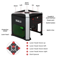 Graveur laser Wainlux K6 3000mw, mini machine de gravure laser CNC, imprimante de marquage de logo DIY, découpeuse, travail du bois, bois, plastique