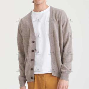 Fornitore OEM di <span class=keywords><strong>Cardigan</strong></span> in Cashmere 100% Mongolo di Alta Qualità, Anti-Pilling, 12GG, Vestibilità <span class=keywords><strong>Slim</strong></span> per Uomo - Product Image 3