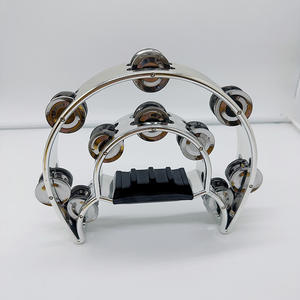 <span class=keywords><strong>Tambourin</strong></span> en plastique double couche <span class=keywords><strong>demi</strong></span>-<span class=keywords><strong>lune</strong></span> galvanoplastie personnalisé en gros pour le divertissement de mariage - Product Image 3