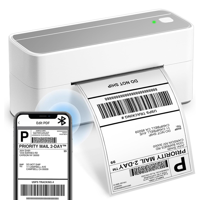 Bluetooth Shipping Printer Portable Thermal Label Printer Wireless for Travel Home Office Vehicles