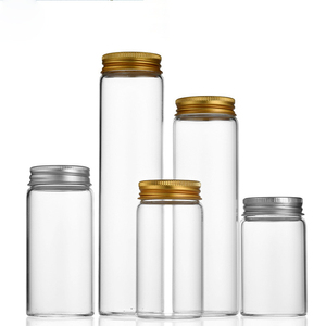 Tube à essai de haute qualité 15ml-100ml Tubes transparents en plastique Paquet de graines de plantes Tube à essai en plastique avec capuchon en aluminium doré - Product Image 3